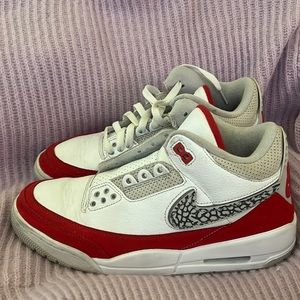Nike Jordan 3 red/white mens 8
